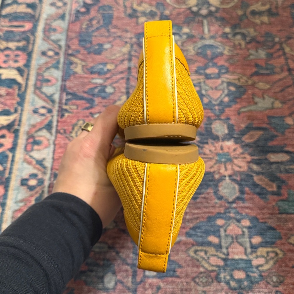 Everlane Mustard Yellow Knit Ballet Flats - Picture 5 of 7